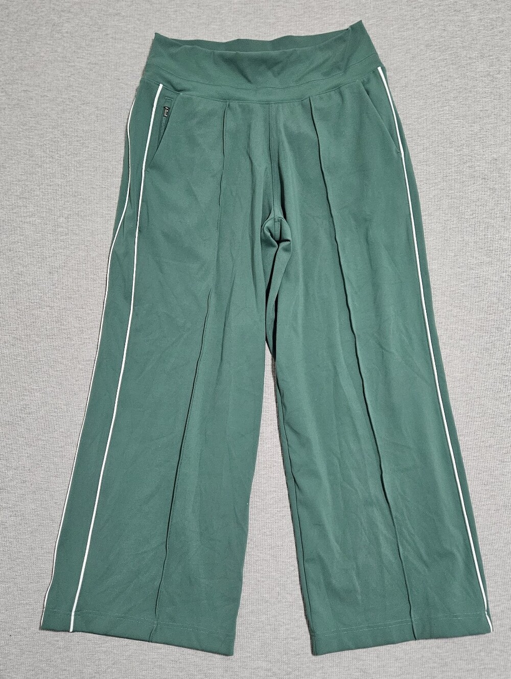 Women's athleta Wide-Leg Track Pants Green Size Large